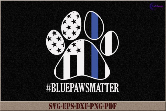 Review: Blue Paws Matter USA Flag Dog Shirt SVG